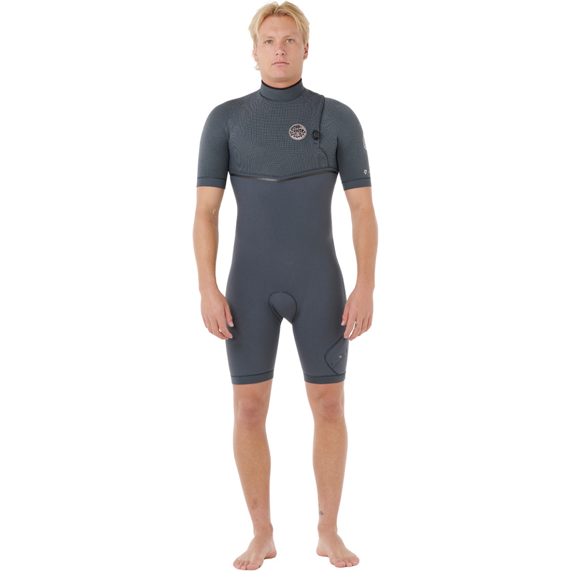 2026 Rip Curl Mens E-Bomb 2/2mm Zip Free Shorty Wetsuit 124MSP - Iron